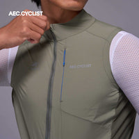 Men's Lightweight Cycling Wind Gilet 2026 - Hill - Green
