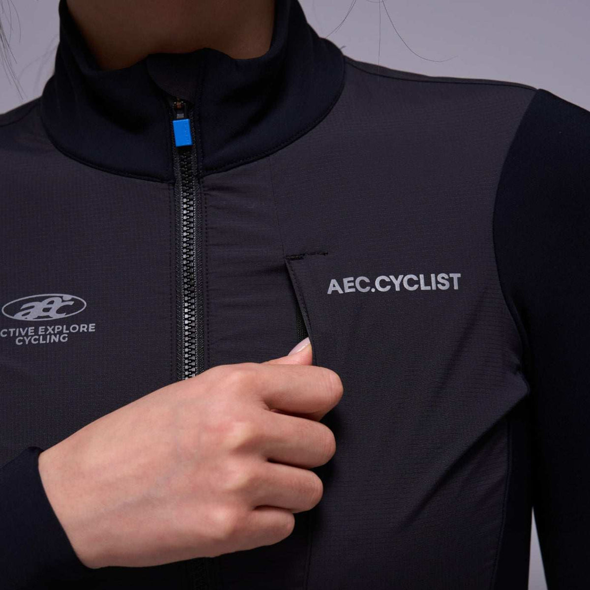 Men's Fleece Cycling Jersey 2026 - Hill - Black