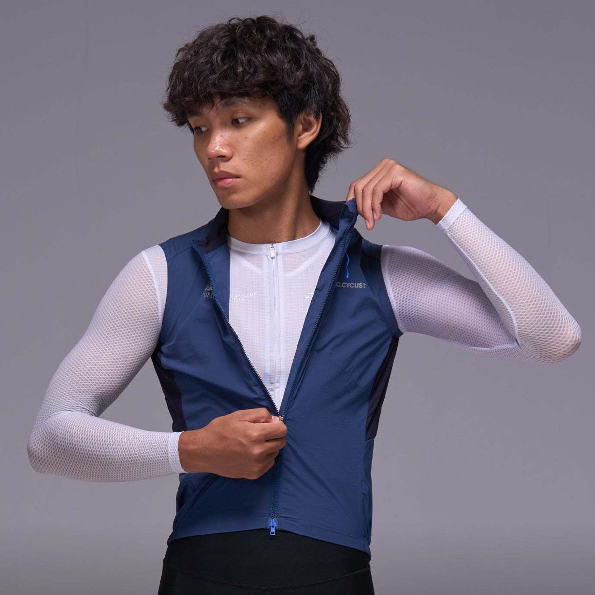 Men's Lightweight Cycling Wind Gilet 2026 - Hill - Blue