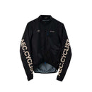 Women's WINTER thermal Jersey in black with windproof fabric, full front zipper, and AEC.CYCLIST branding on sleeves and chest