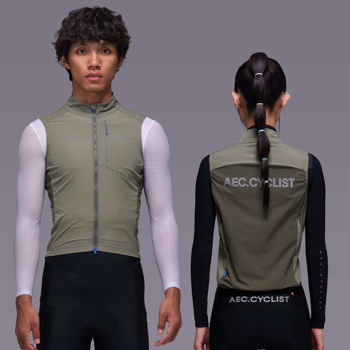 Men's Lightweight Cycling Wind Gilet 2026 - Hill - Green