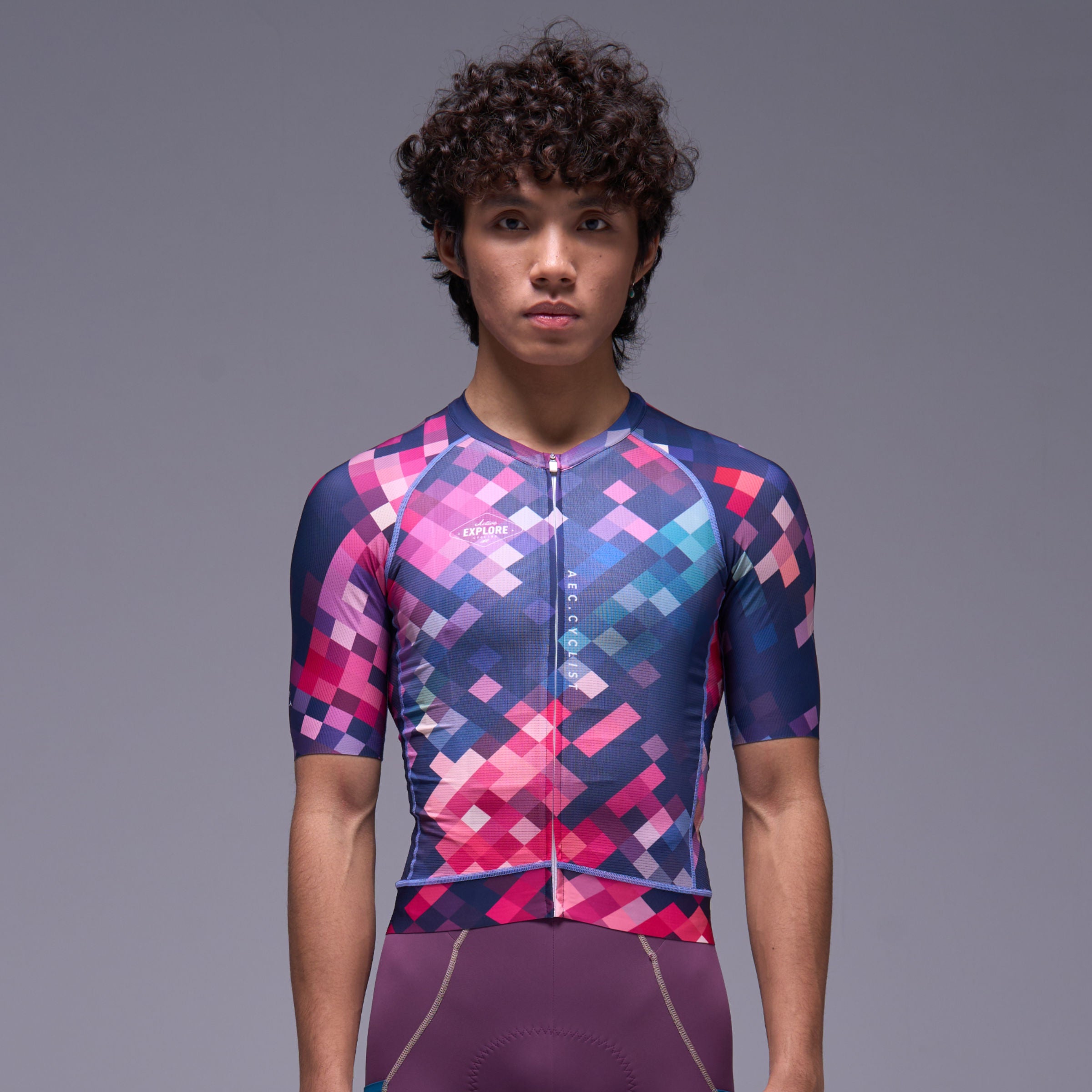 Men's ESSENTIAL Short Sleeve Jersey - Mosaic - Purple