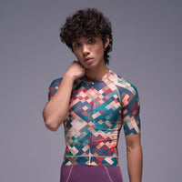 Men's ESSENTIAL Short Sleeve Jersey - Mosaic - Yellow