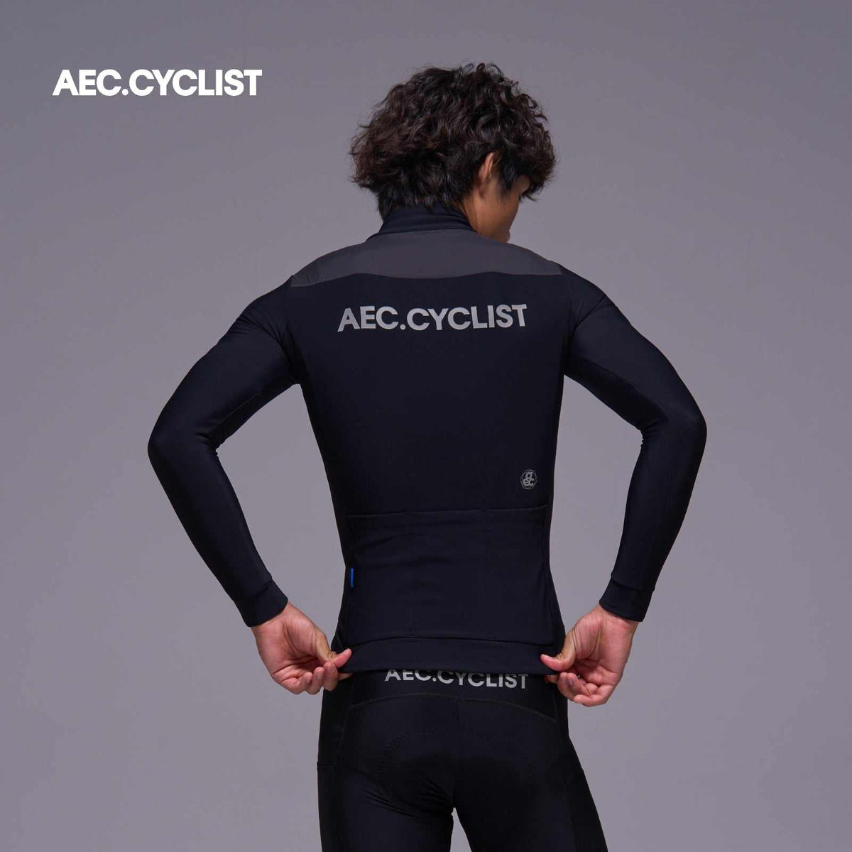Men's Winter Fleece Cycling Jersey 2026 - Hill - Black