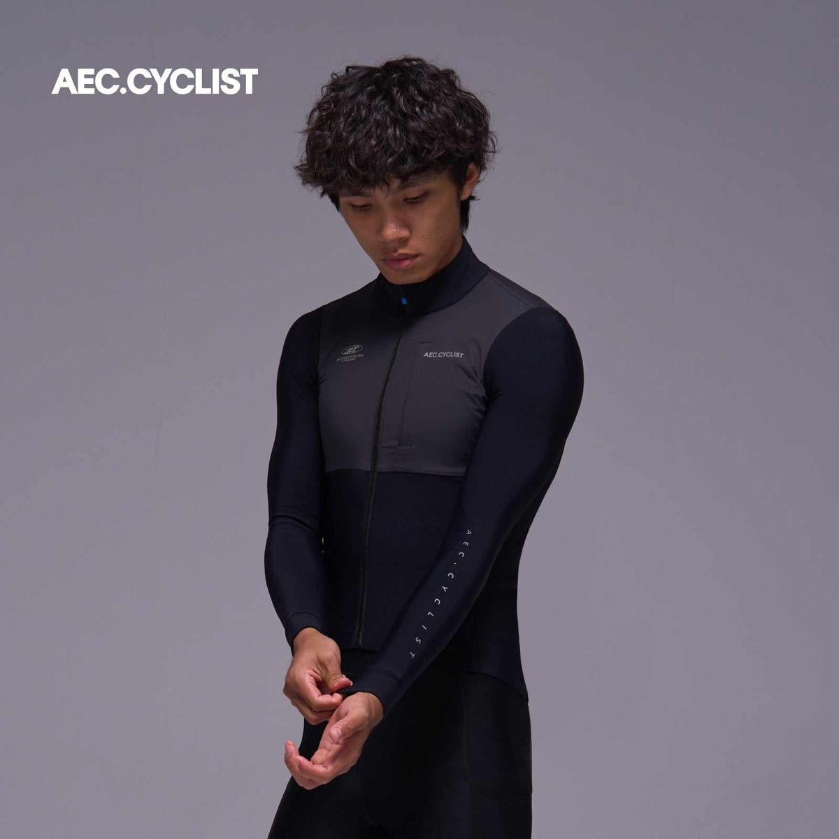 Men's Winter Fleece Cycling Jersey 2026 - Hill - Black