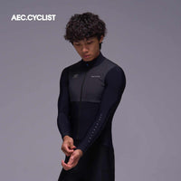 Men's Winter Fleece Cycling Jersey 2026 - Hill - Black