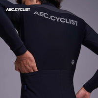 Men's Winter Fleece Cycling Jersey 2026 - Hill - Black