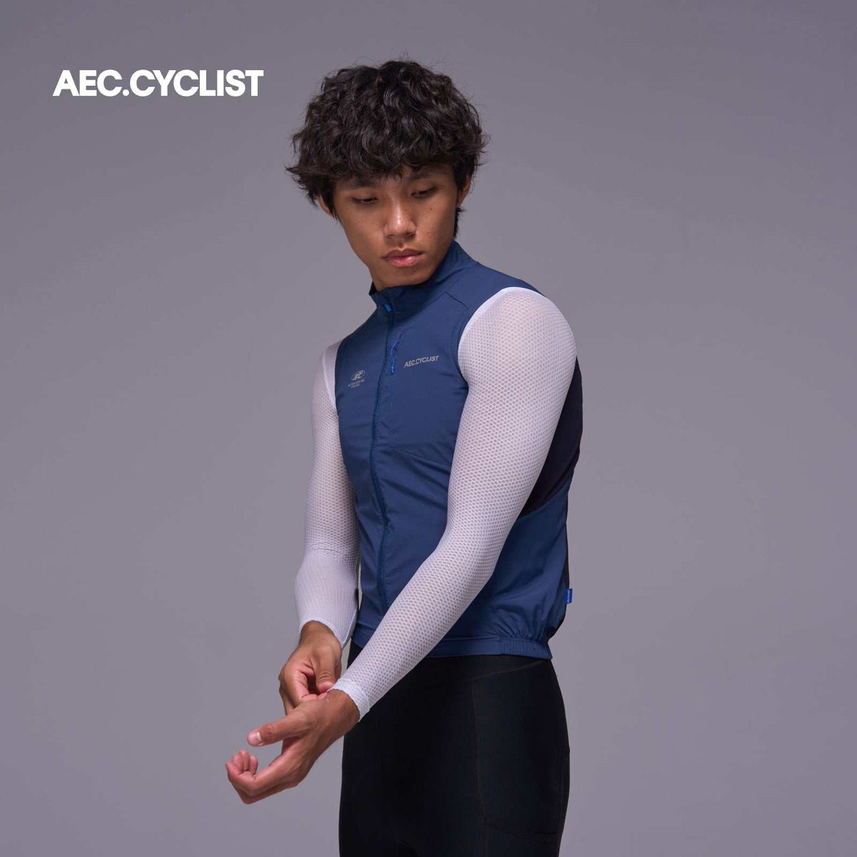 Men's Winter Lightweight Cycling Wind Gilet 2026 - Hill - Blue