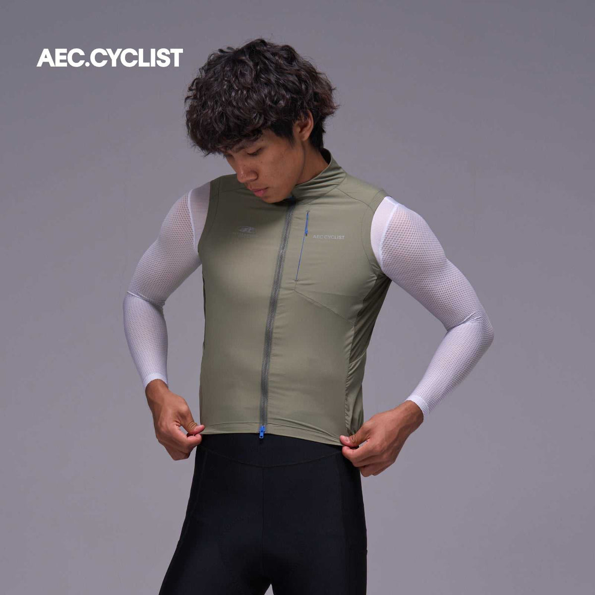 Men's Winter Lightweight Cycling Wind Gilet 2026 - Hill - Green