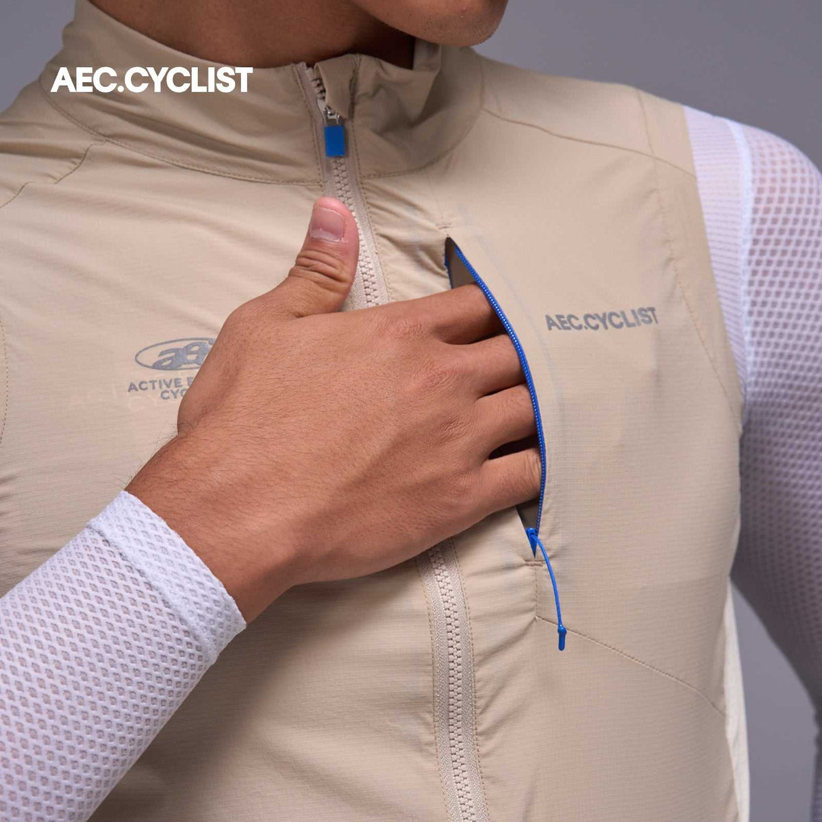 Men's Winter Lightweight Cycling Wind Gilet 2026 - Hill - Khaki