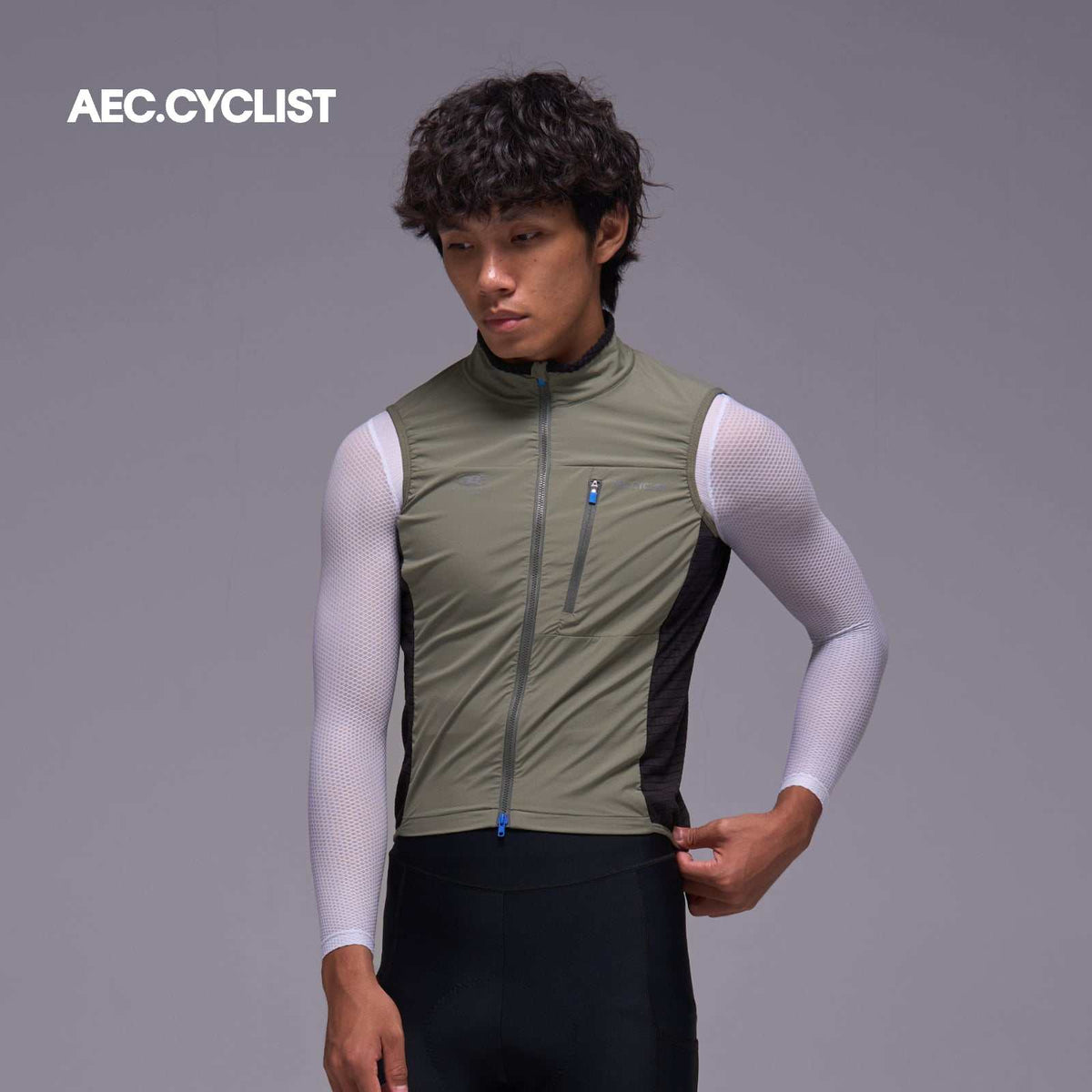 Men's Winter Cycling Wind Gilet 2026 - Hill - Green