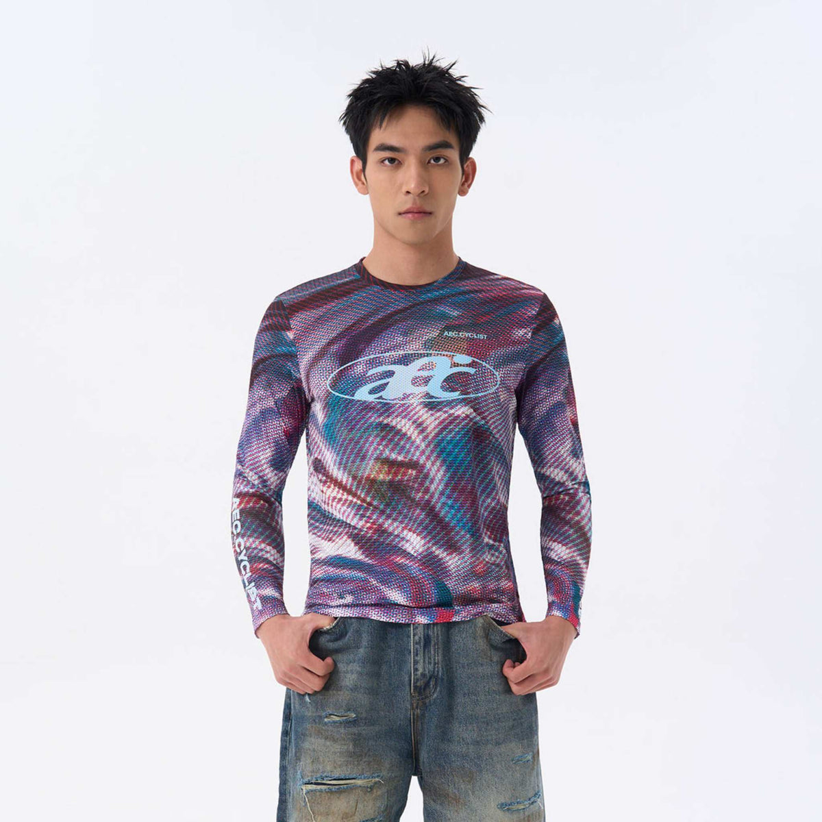 Men's Casual Cycling Shirt - Swirl