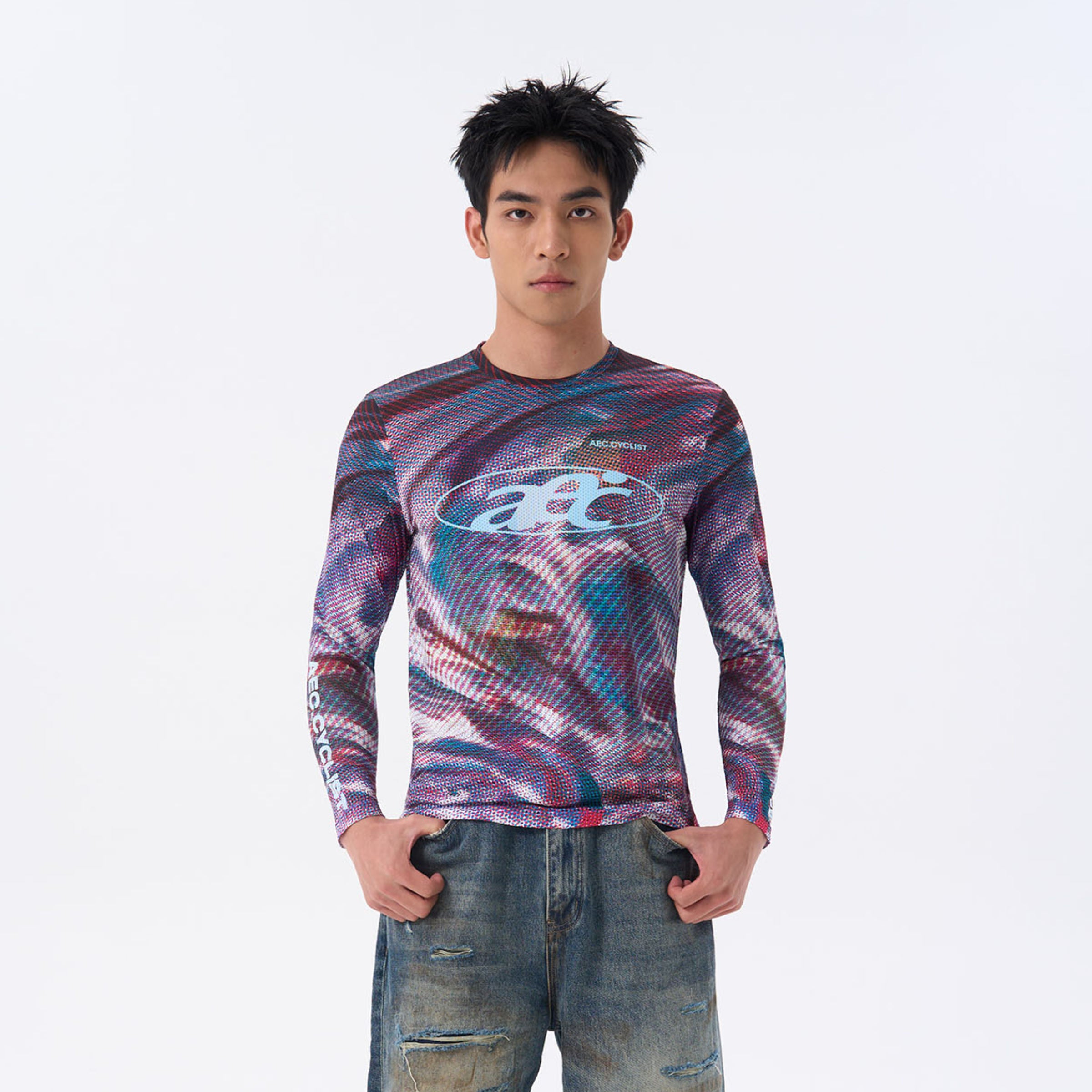 Men's Casual Cycling Shirt - Swirl