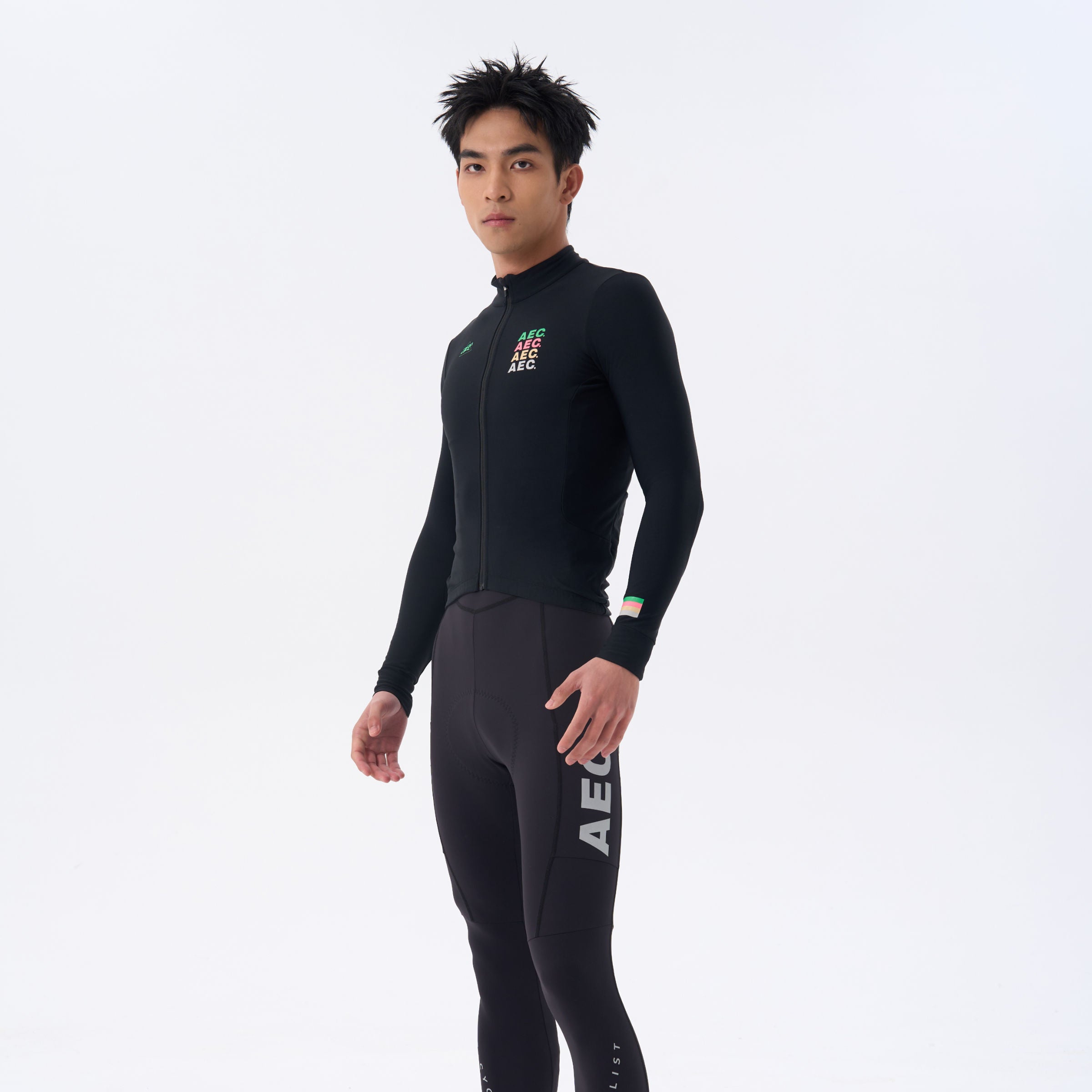 Men's WINTER thermal Jersey - Shadow - Rainbow