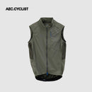 Men's WINTER thermal Jersey in olive green windproof fabric with water repellent coating and reflective markings.