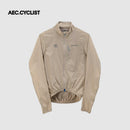 Men's WINTER thermal Jersey windbreaker in khaki with windproof, water-repellent fabric and zippered chest pocket.