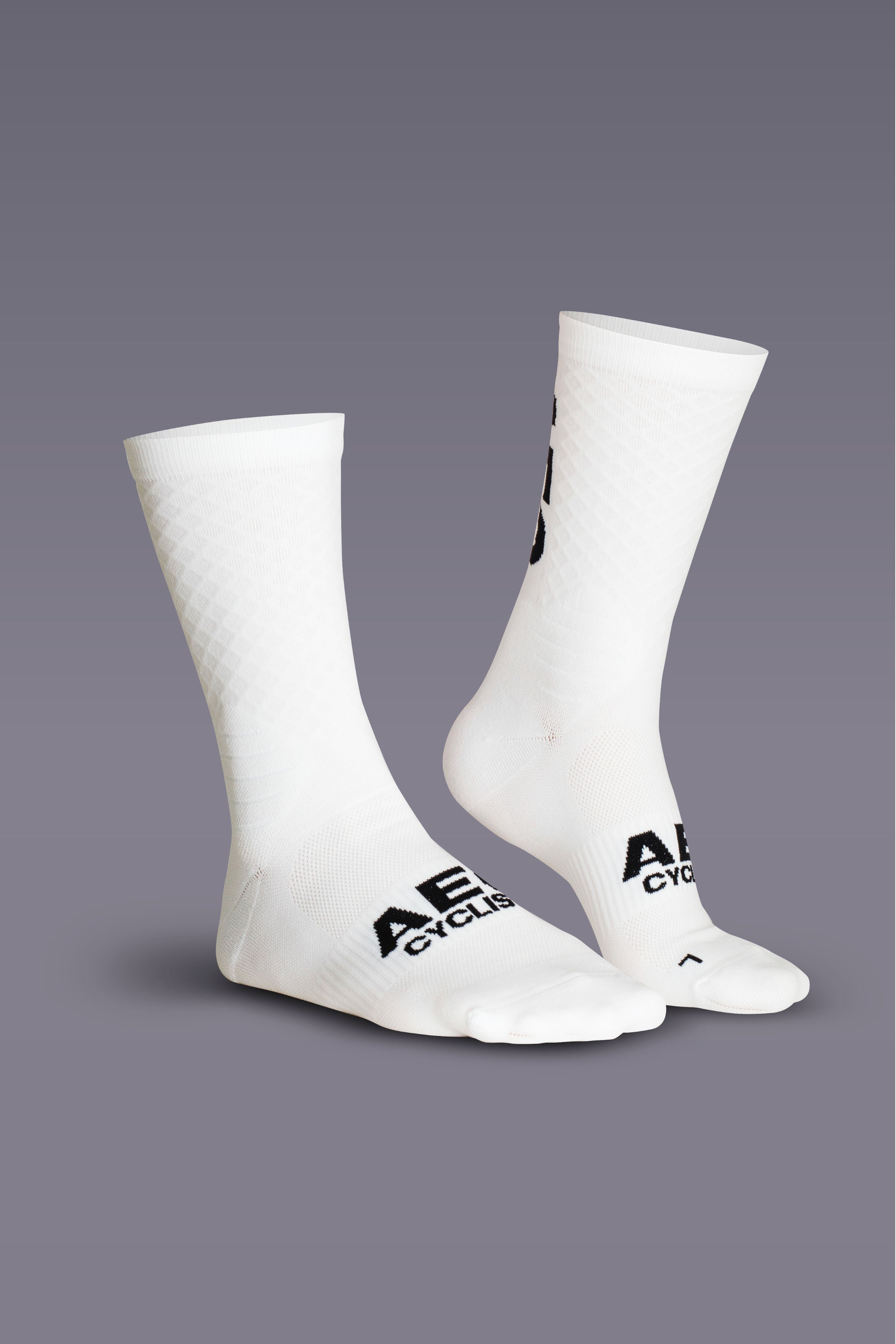 AEC.CYCLIST Cycling Sock - White