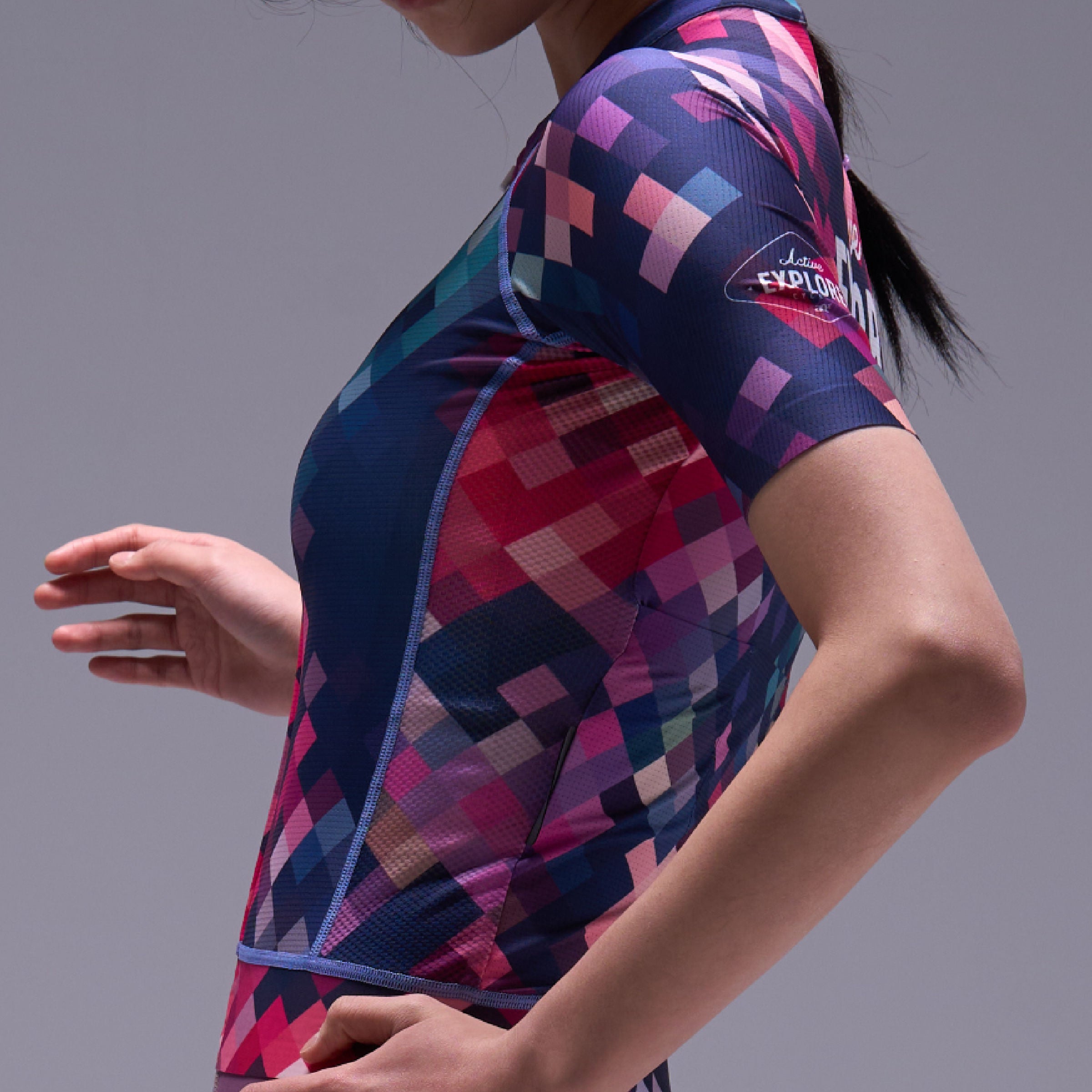 Women's ESSENTIAL Short Sleeve Jersey - Mosaic - Purple