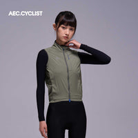 Women's Winter Lightweight Cycling Wind Gilet 2026 - Hill - Green