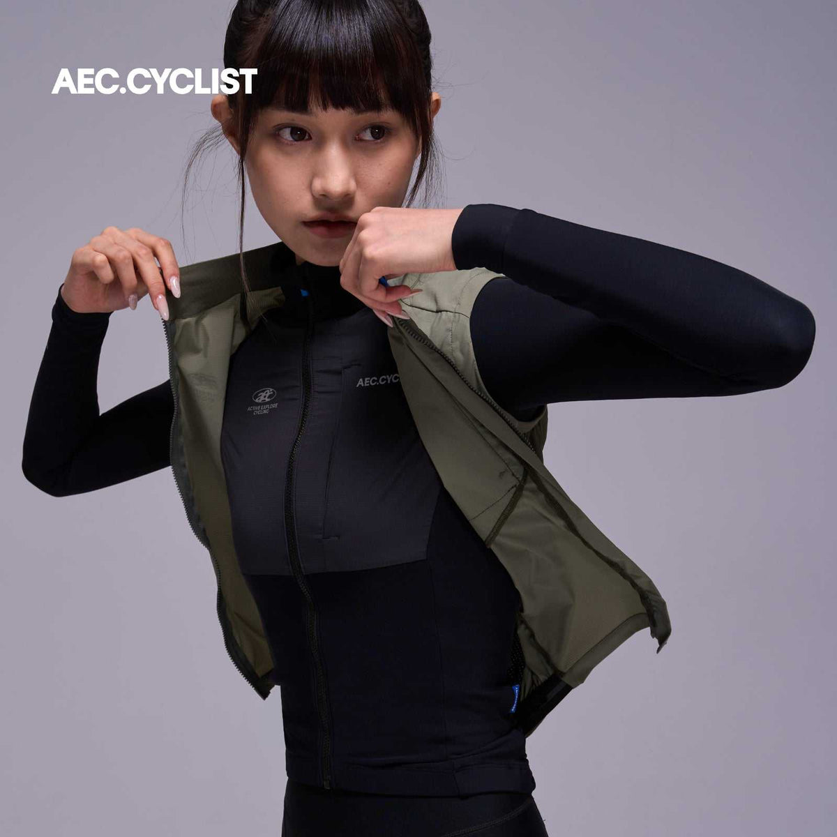 Women's Winter Lightweight Cycling Wind Gilet 2026 - Hill - Green