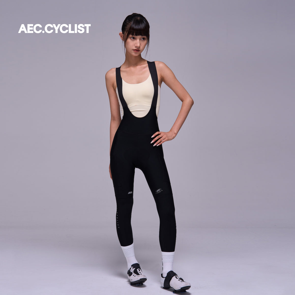 Women's Winter Fleece Cycling Long Pants -Wilderness-Black