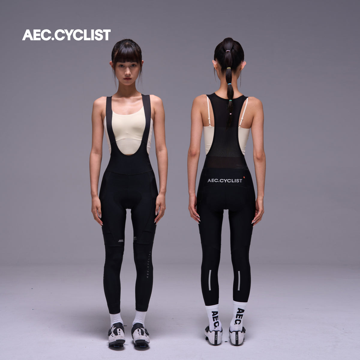 Women's Winter Fleece Cycling Long Pants -Wilderness-Black